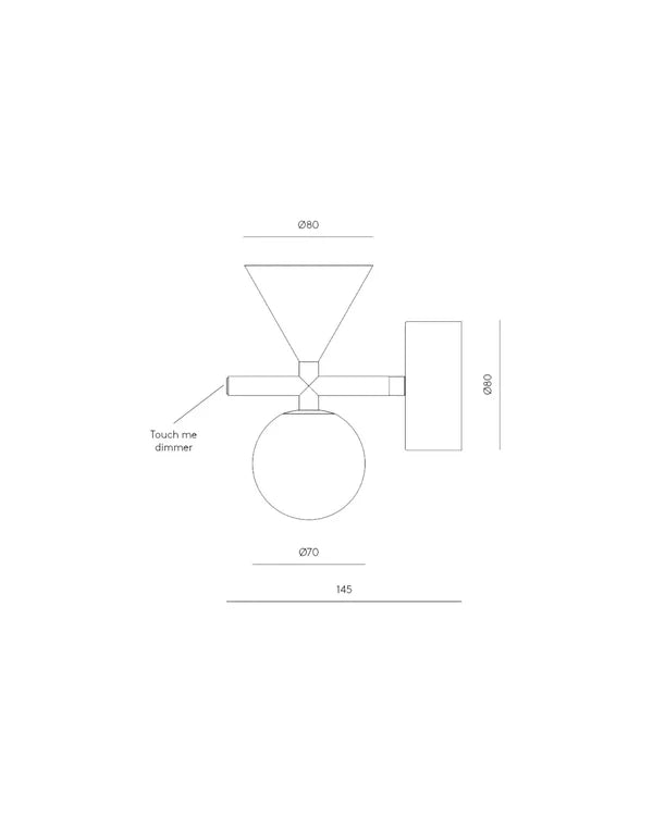 Oneta LED Wall Light 3W 2700K Matte Black - ARO.A1299/NEG