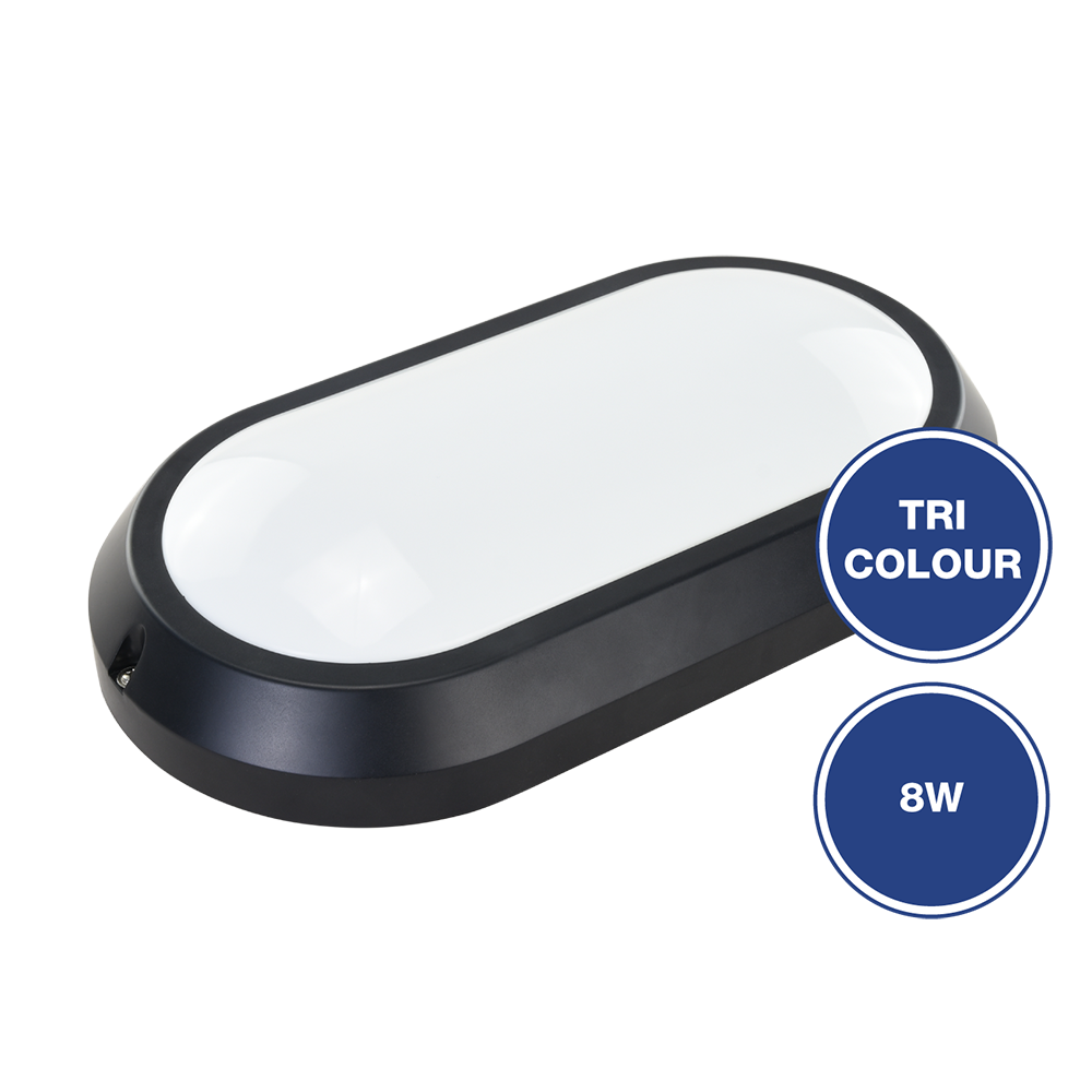 Buy Bunker Lights Australia Oval Bunker Light Black polycarbonate 3CCT - 281000