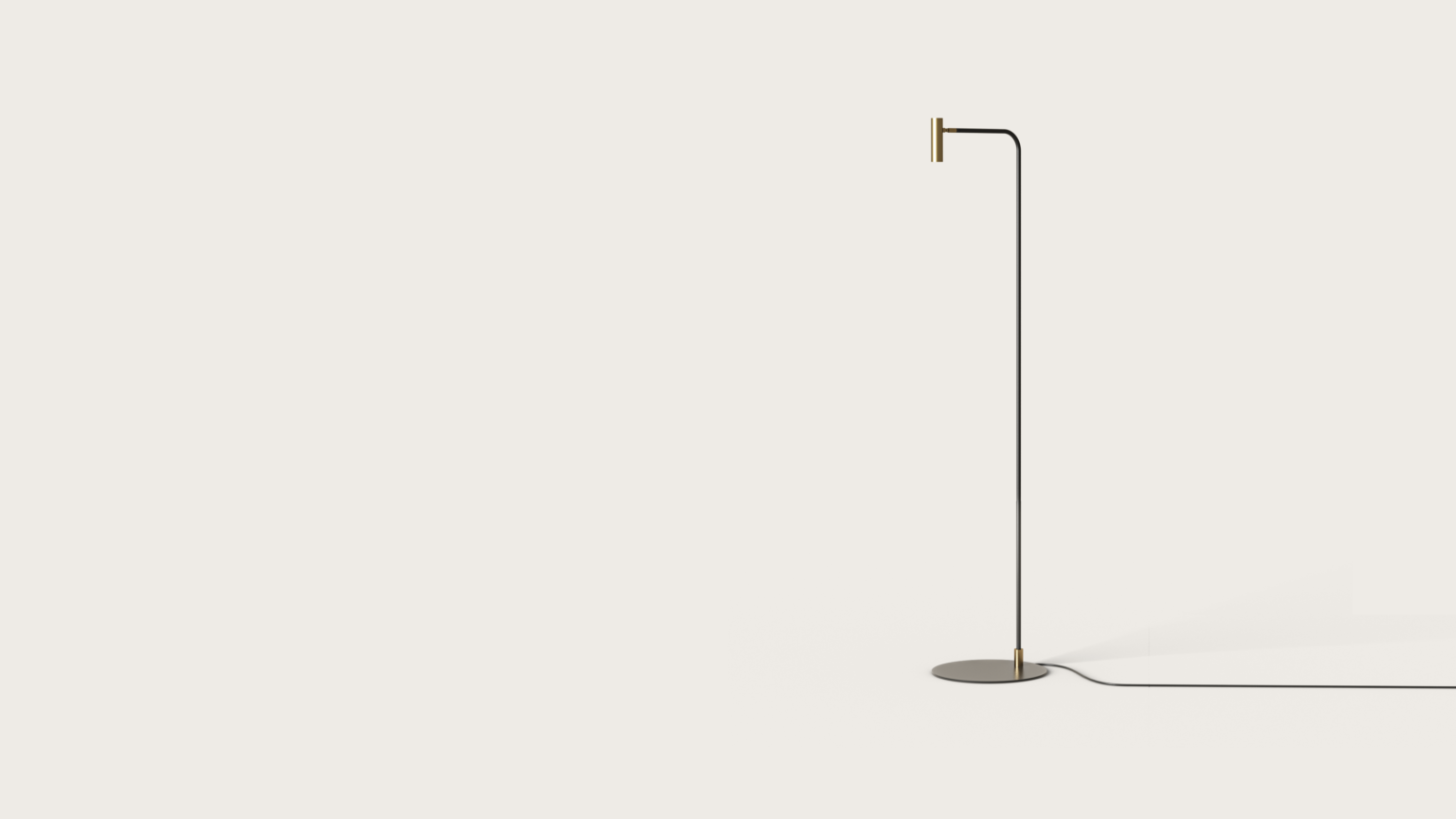 Maho LED Floor Lamp 5W 3000K Matt Black or Matt Brass