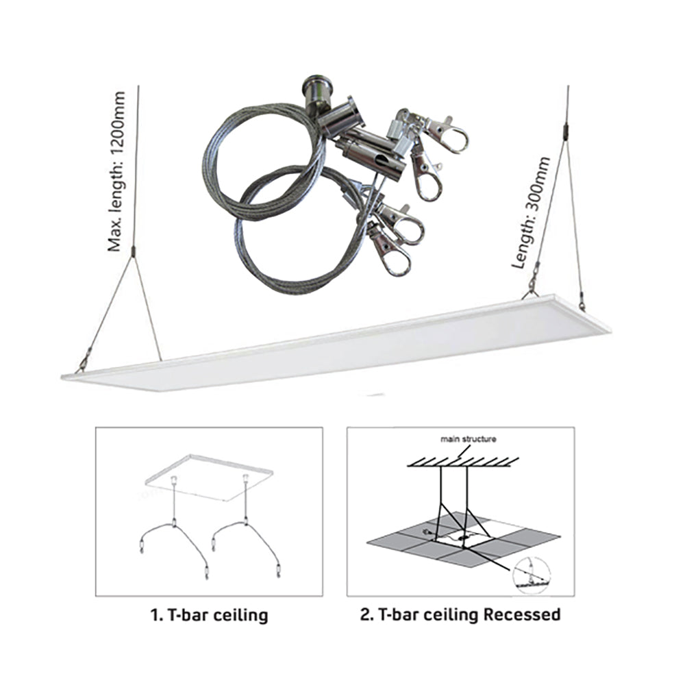 Buy Accessories & More Australia LED Panel Suspension Cable Kit - PANELSPKIT