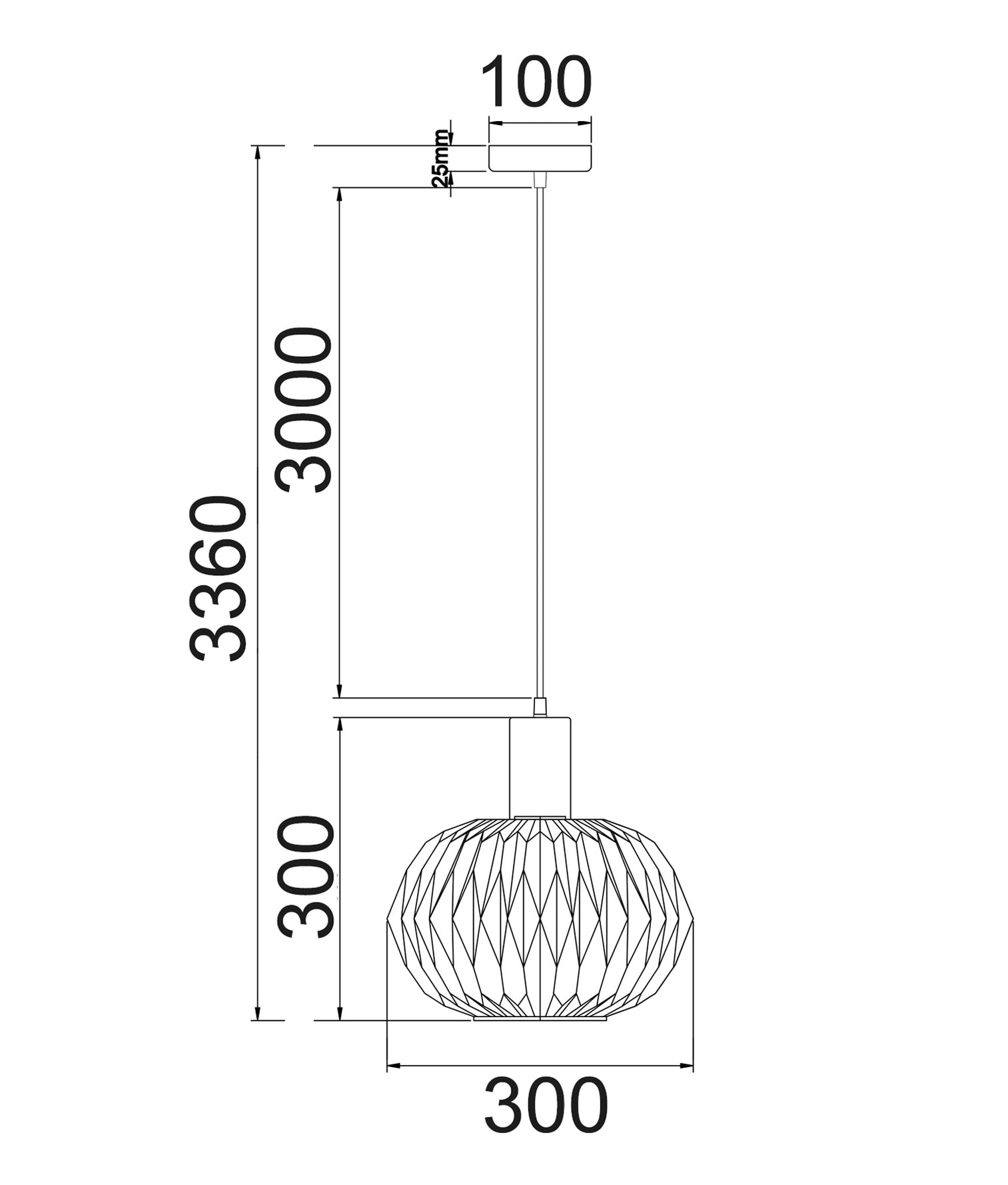 Papel Dome Glass Pendant Light Opaque Glass - PAPEL2