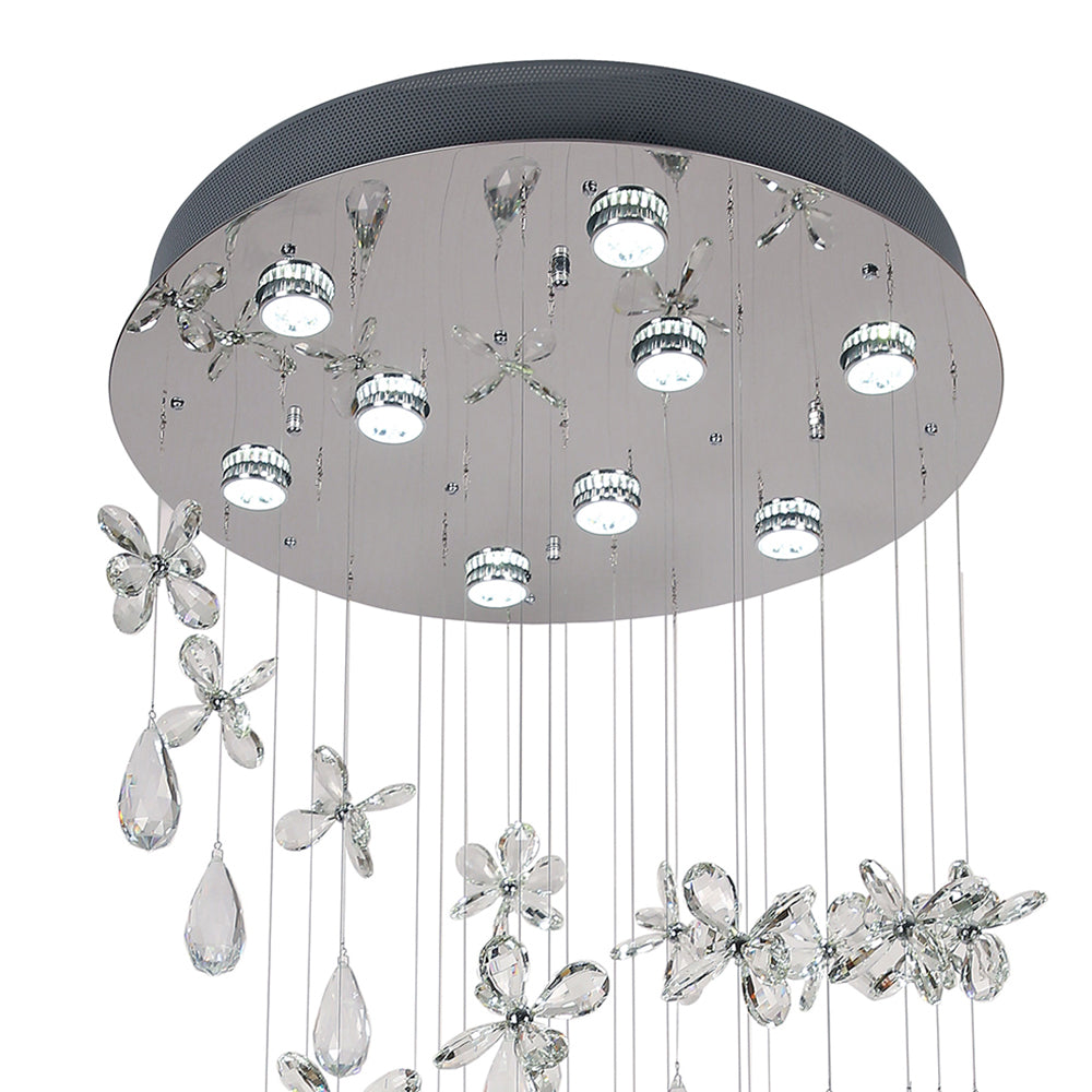 Buy Pendant Lights Australia Paradis 9 Light Crystal Pendant Chrome & Clear - PARADIS PE135-CH