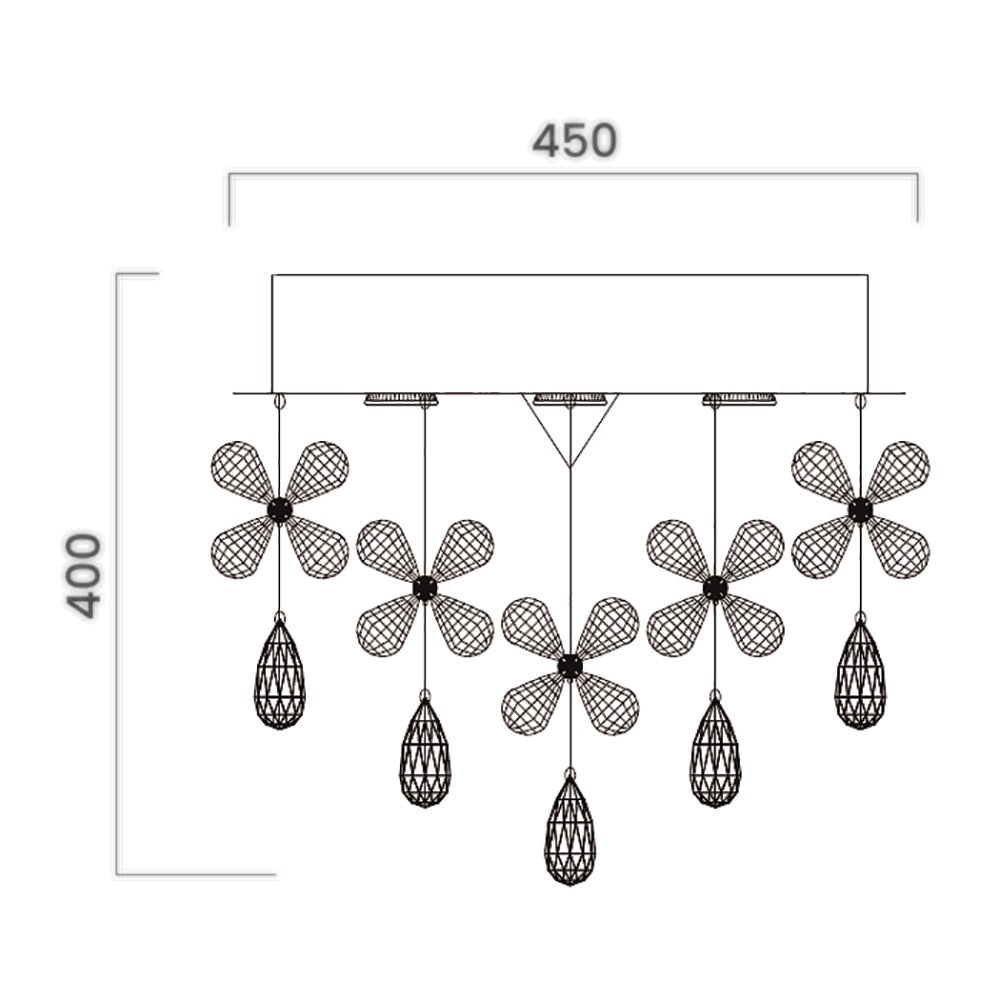 Buy Flush Mount Lights Australia Paradis 7 Light 450mm Stainless Steel Flush Mount Chrome & Clear - PARADIS CTC45-CH
