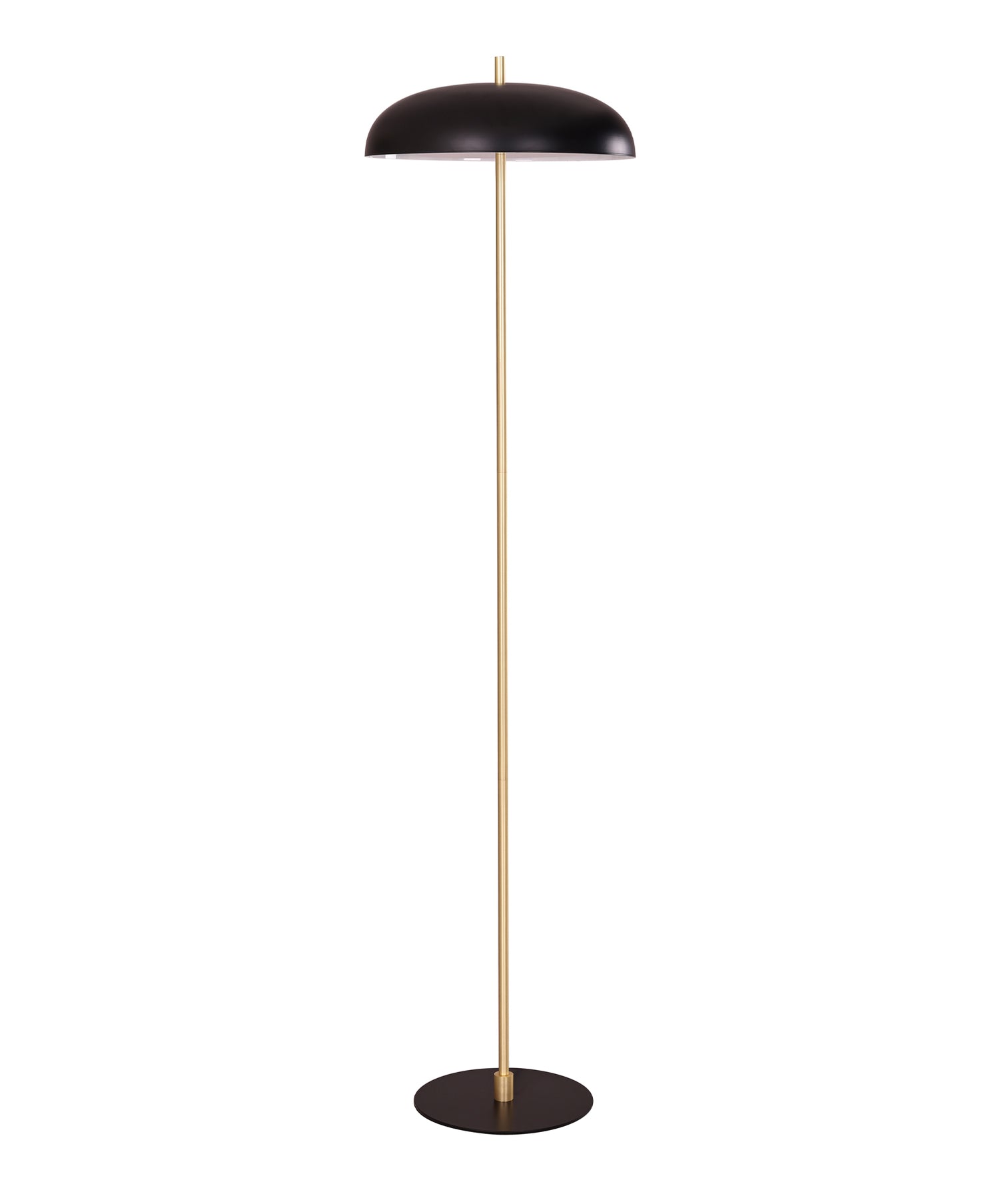 Paraguas Floor Lamp Brass Base With Black Shade - PARAGUAS-F1