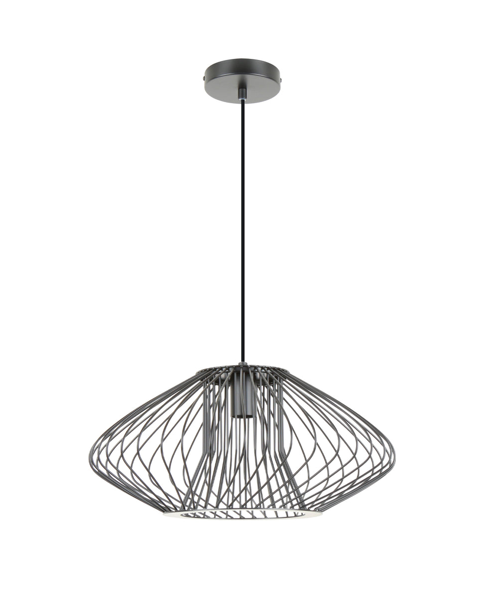 Parrilla 440mm Oval Cage Pendant Light Matte Black - PARRILLA1