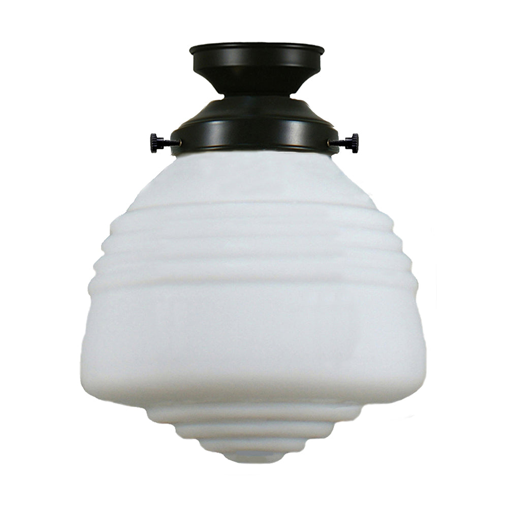 Buy DIY Batten Fix Lights Australia DIY Batten Fix Patina Black With Domec Opal Matt Glass - 3020036