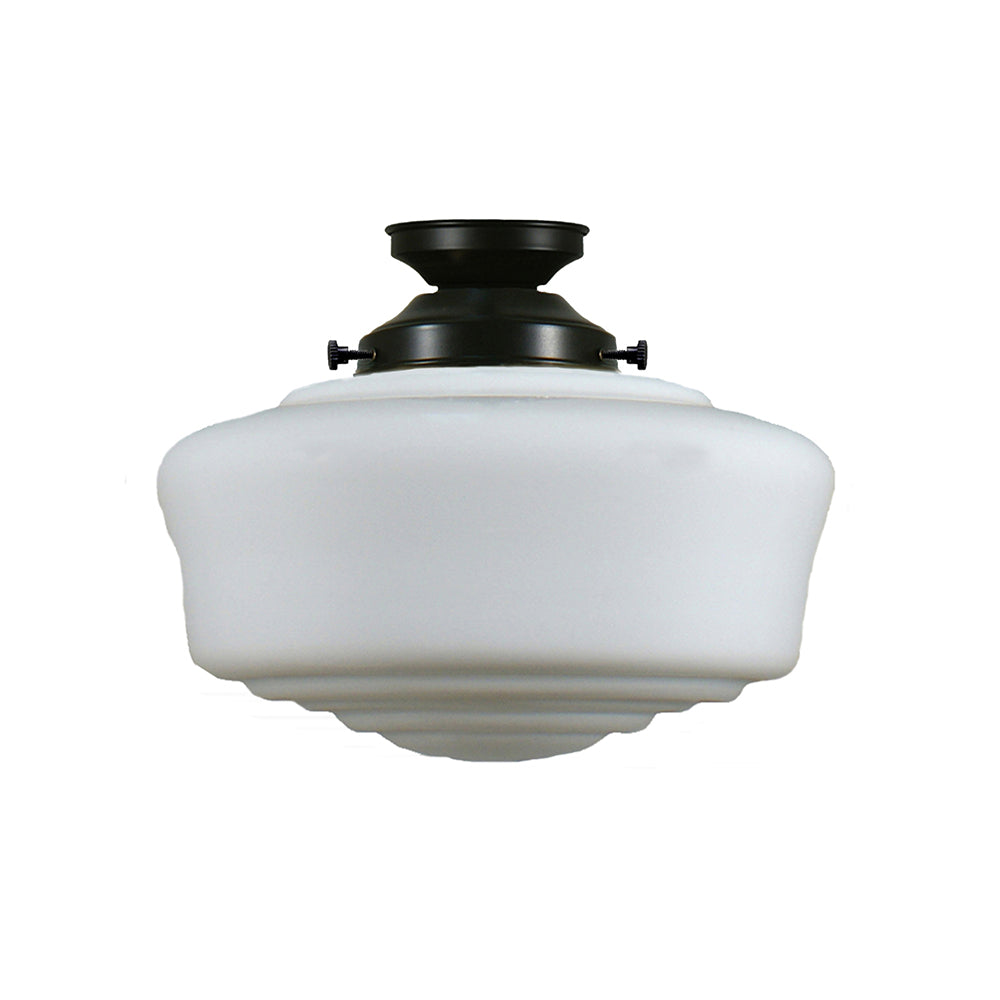 Buy DIY Batten Fix Lights Australia DIY Batten Fix Patina Black With Moulins Opal Matt Glass - 3020037