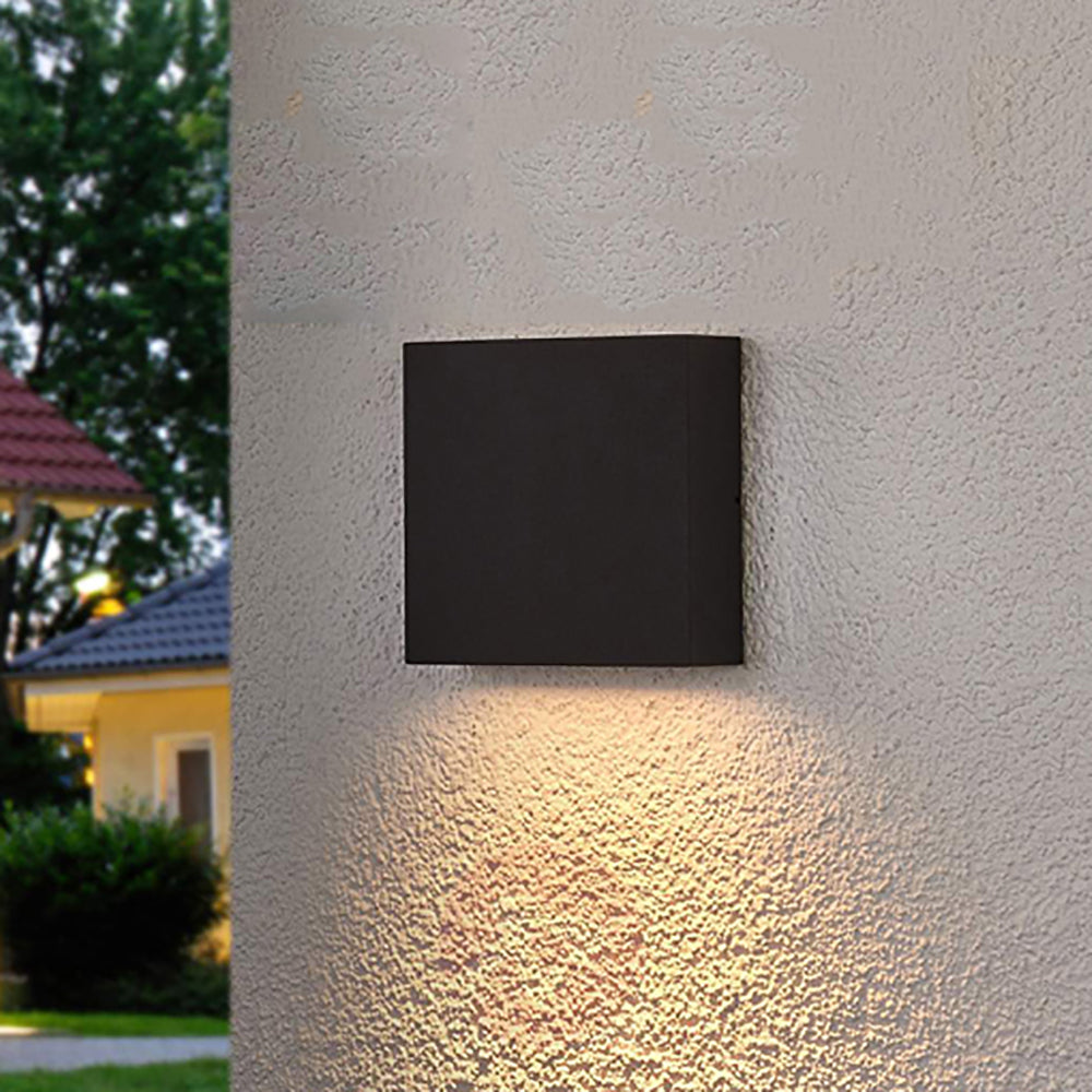 Buy Exterior Wall Lights Australia PDL 12V LED Exterior Surface Mounted Square Pillar Wall Light 3W 3000K Black IP65 - PDL1SQBL