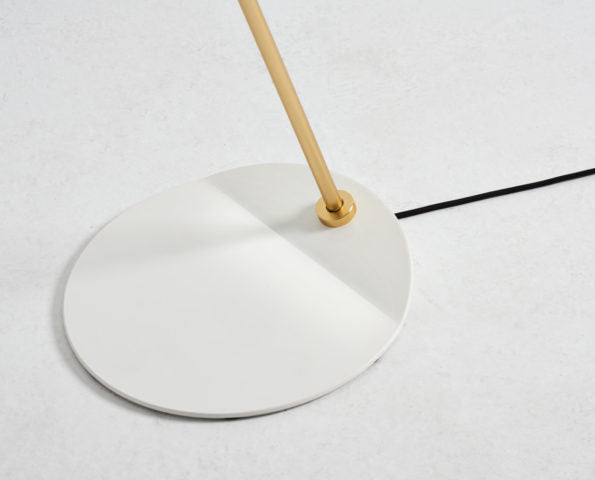Laito Full Floor Lamp White & Brass - SE PT/LAITO/WH/BR