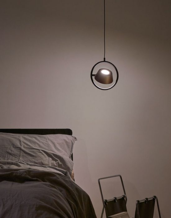 Olo LED Pendant Light 7W 3000K Black & Cocoa - SE S/OLO/BLACK/COCOA