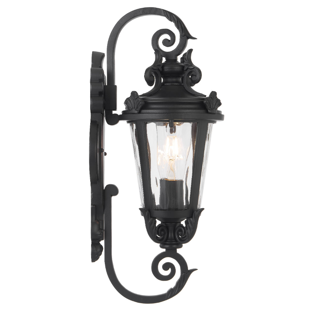 Pedral 180mm Exterior Wall Light Black - PEDRAL EX18-BK