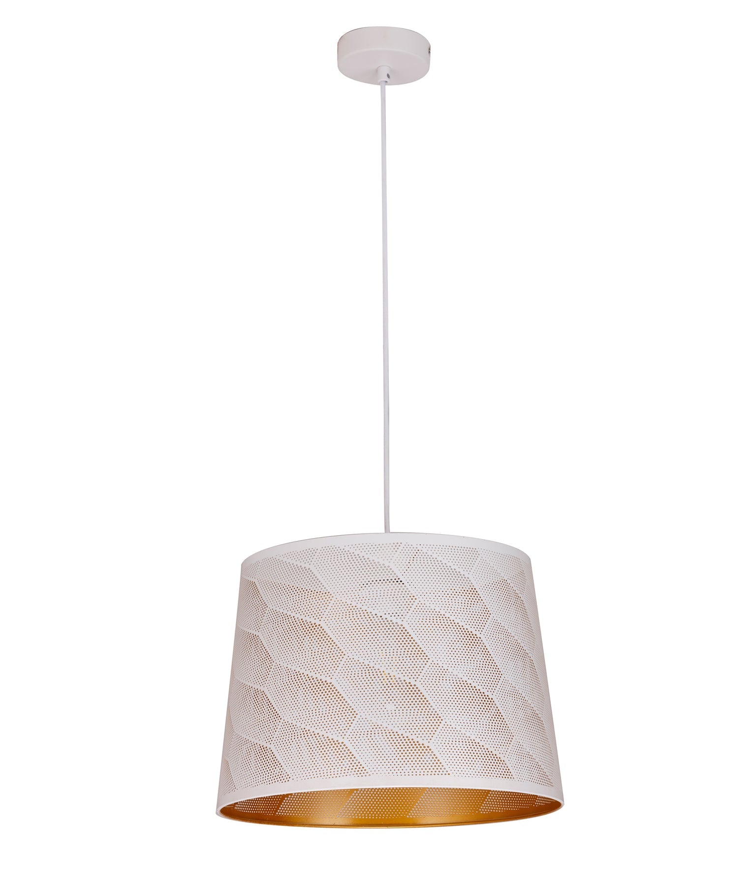 Penshade Honeycomb Pattern Pendant Light Iron White - PENSHADE18