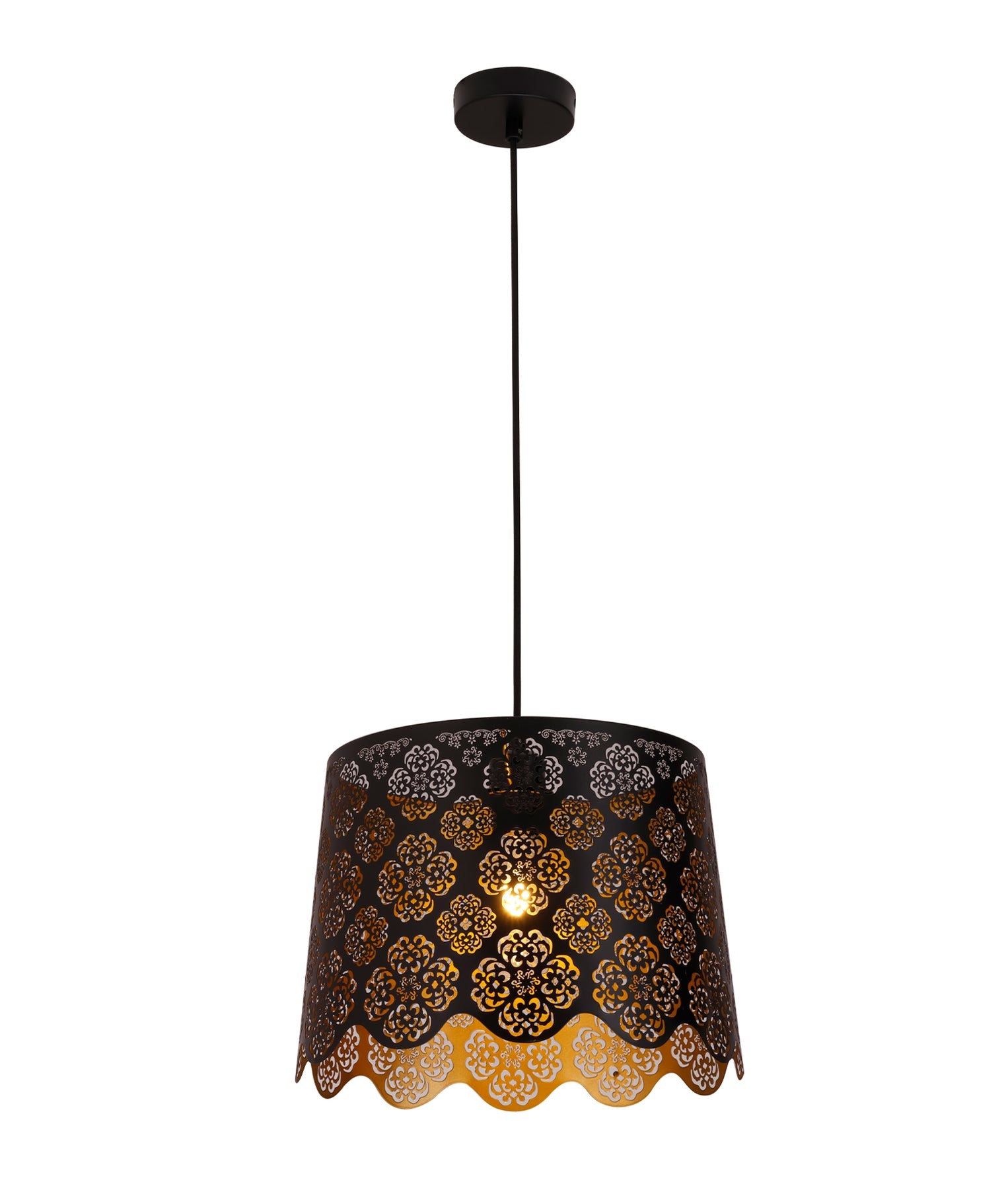 Penshade Flower Pattern Pendant Light Iron Black - PENSHADE1