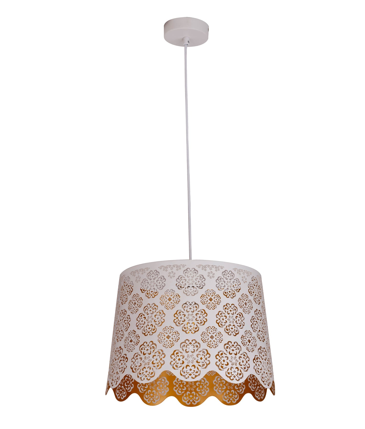 Penshade Flower Pattern Pendant Light Iron White - PENSHADE2