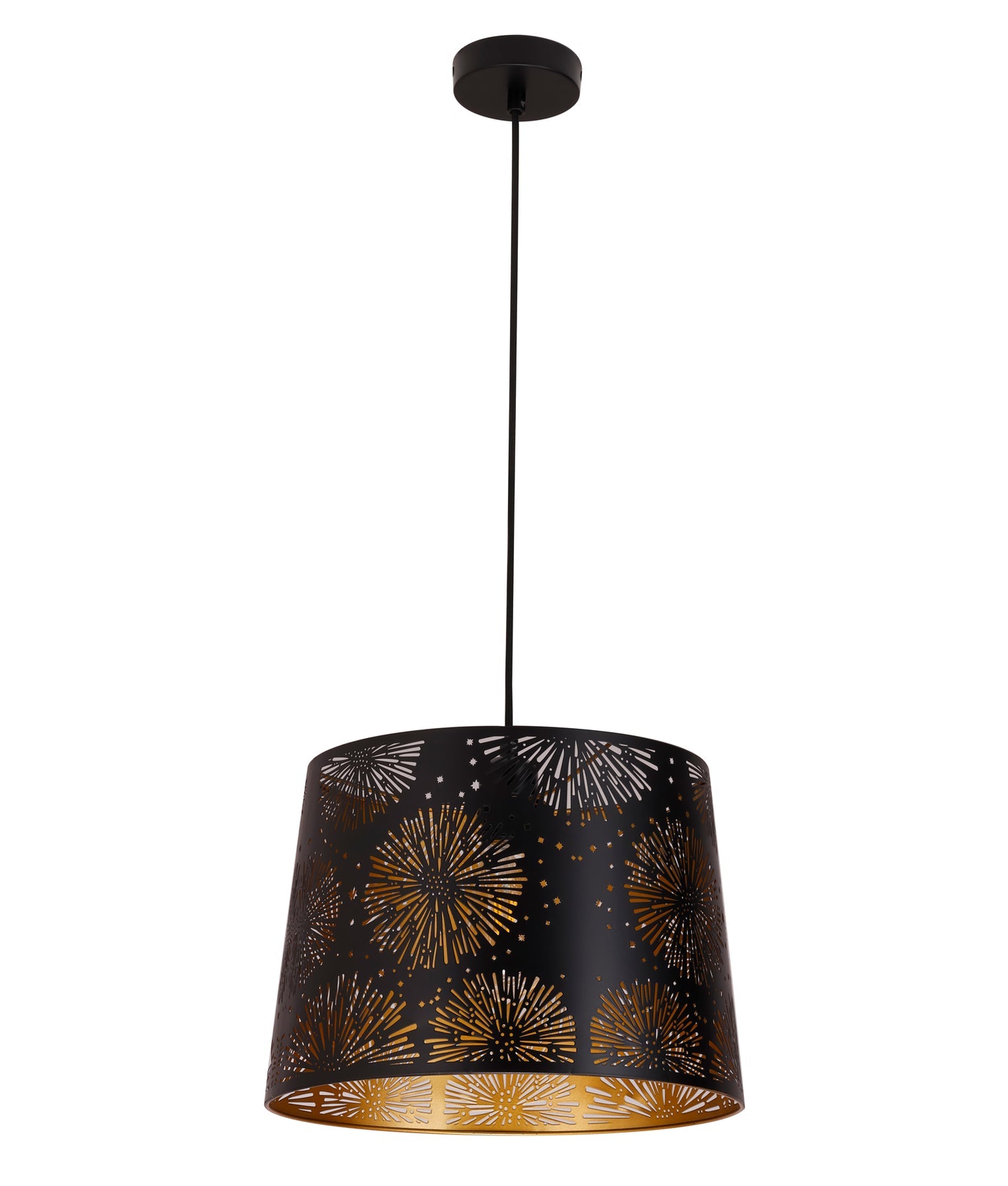 Penshade Starburst Pattern Pendant Light Iron Black - PENSHADE7