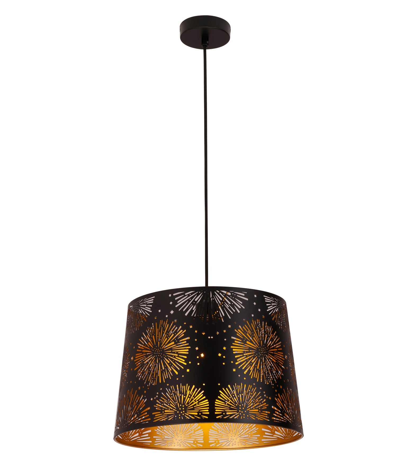Penshade Starburst Pattern Pendant Light Iron Black - PENSHADE7