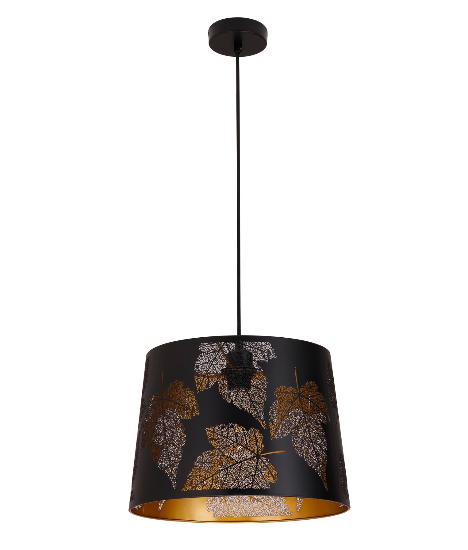 Penshade Maple Leaf Pattern Pendant Light Iron Black - PENSHADE9