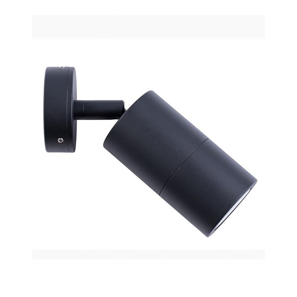 Buy Exterior Spotlights Australia GU10 Exterior Single Adjustable Wall Pillar Light Black IP65 - PG1ABL