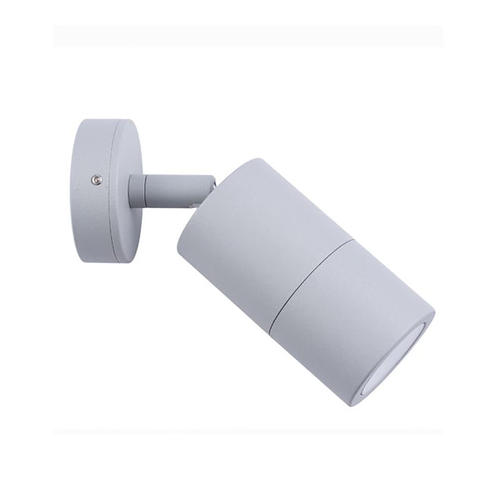 MR16 12V Exterior Single Adjustable Wall Pillar Light Matt Grey IP65 - PM1ASIL