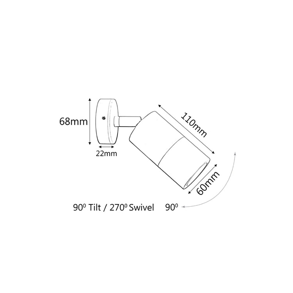 Buy Exterior Spotlights Australia Exterior Spotlight W60mm Aged Brass - PG1ABR1