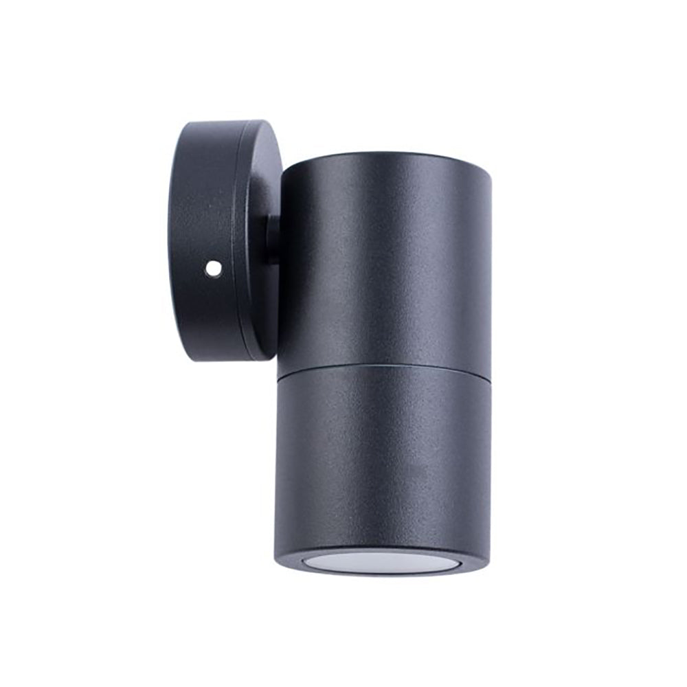 MR16 12V Exterior Single Fixed Wall Pillar Light Black IP65 - PM1FBL