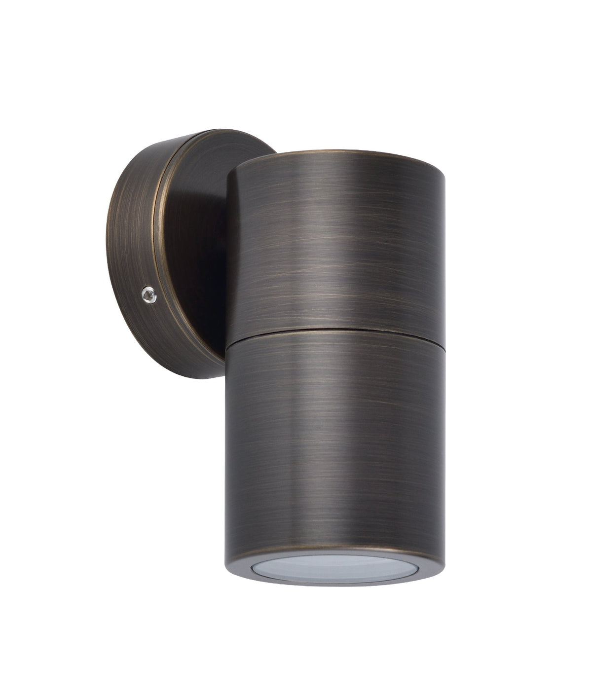 MR16 12V Exterior Single Fixed Wall Pillar Light Rustic Brass IP65 - PM1FBR