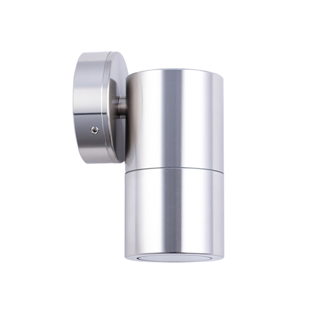 Buy Exterior Wall Lights Australia GU10 Exterior Single Fixed Wall Pillar Light Anodized Aluminium IP65 - PG1FSHSIL
