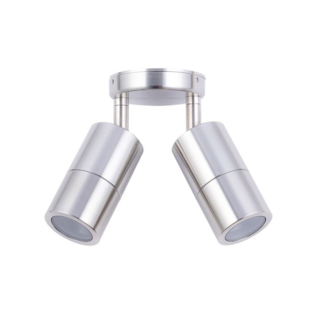 Buy Exterior Spotlights Australia MR16 12V Exterior Double Adjustable Wall Pillar Light 316 Stainless Steel IP65 - PM2ASS