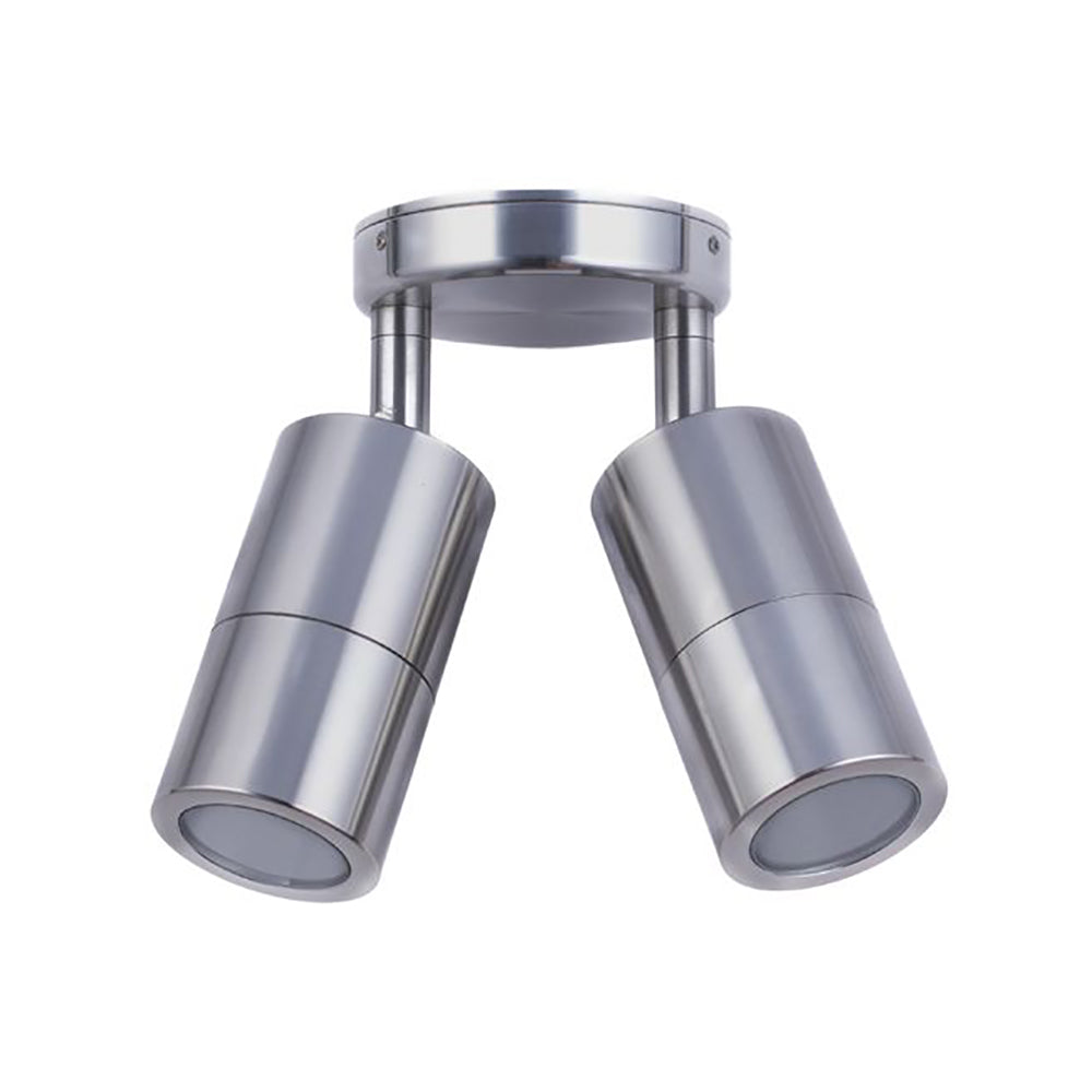 Buy Exterior Spotlights Australia MR16 12V Exterior Double Adjustable Wall Pillar Light Titanium IP65 - PM2AT