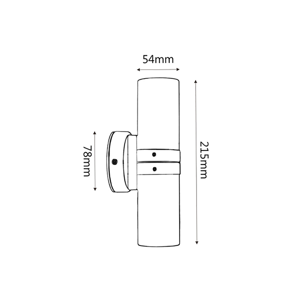 Buy Up / Down Wall Lights Australia GU10 Exterior Double Fixed Up/Down Wall Pillar Light Aged Copper IP54 - PGUDCECA