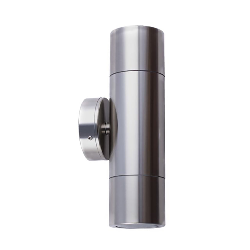 Buy Up / Down Wall Lights Australia MR16 12V Exterior Double Fixed Up/Down Wall Pillar Light Titanium IP65 - PMUDT