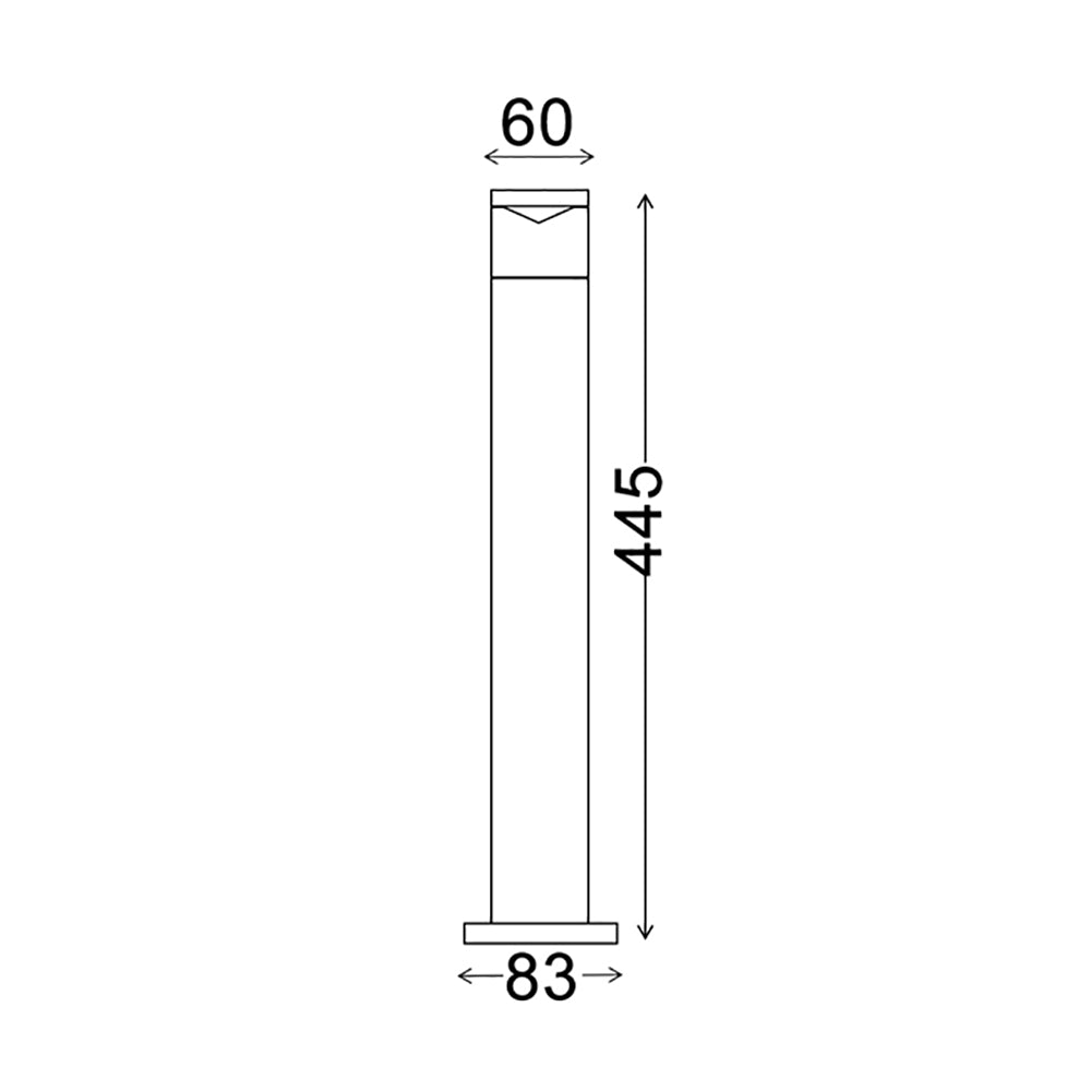 Buy Bollard Lights Australia PHARE 240V GU10 Exterior Bollard Light Black IP54 - PHARE03G