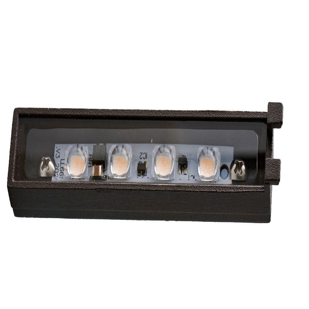 Outdoor Step Light 12V W75mm Bronze Cast Aluminium - PHL6609BZ