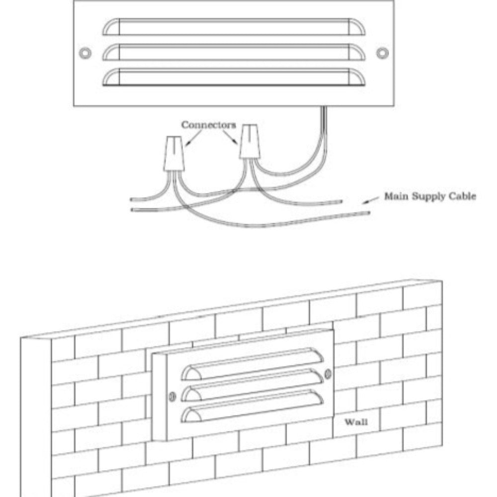 Buy Outdoor Step Lights Australia Outdoor Step Light 12V L226mm Louvered Step Bronze Cast Aluminium - PI-SLC2100WB