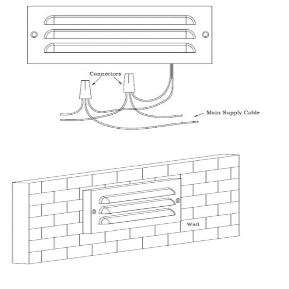 Buy Outdoor Step Lights Australia Outdoor Step Light 12V L114mm Louvered Step Bronze Cast Aluminium - PI-SLC2110WB