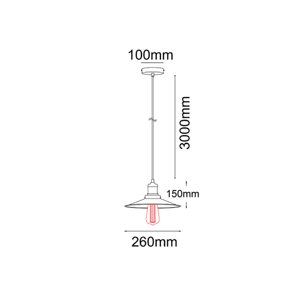 Buy Pendant Lights Australia PIATTO Black Iron 1 Light Pendant Small - PIATTO2