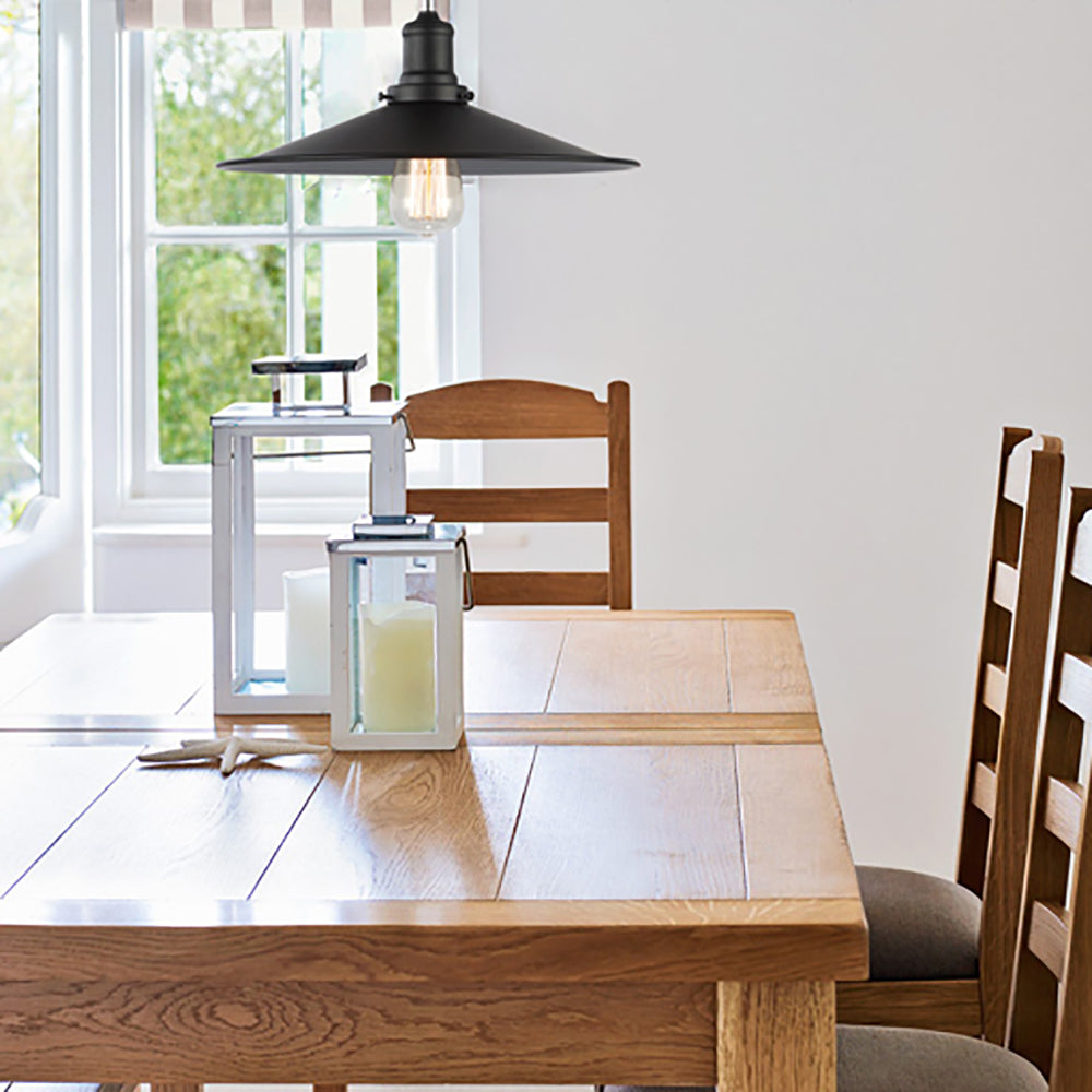 Buy Pendant Lights Australia PIATTO Black Iron 1 Light Pendant Large - PIATTO1