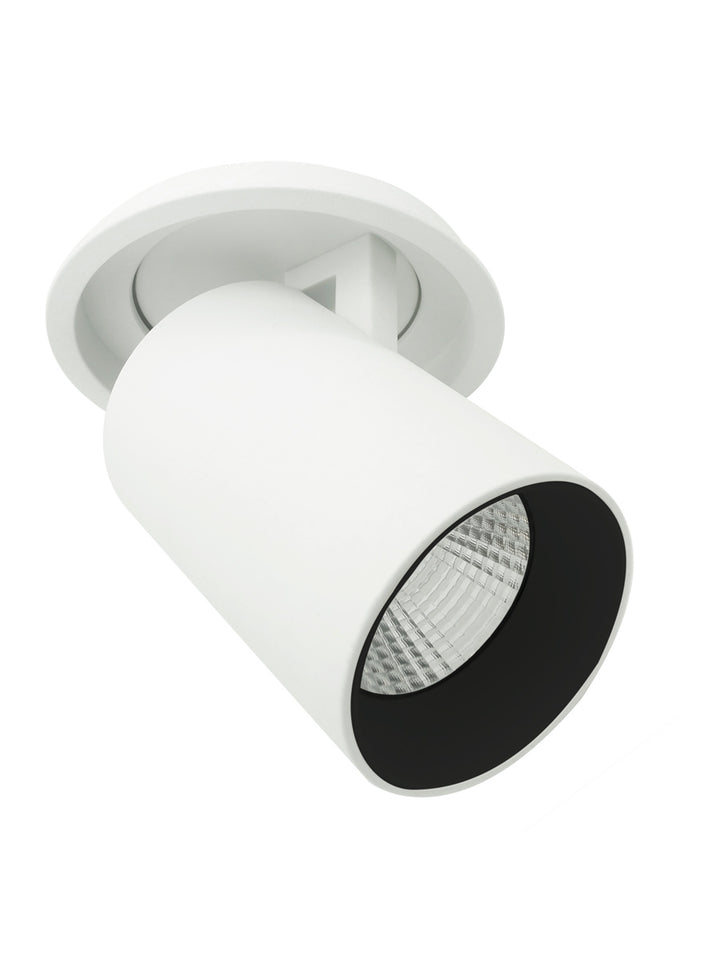 Piega LED Adjustable Barrel Spotlight 12W 3000K White - SI PIEGA/WH