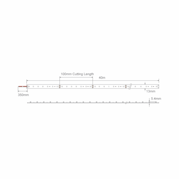 PLEX-SMD-5 LED Strip Light 24V DC 5W IP66 1M 5000K - 24209