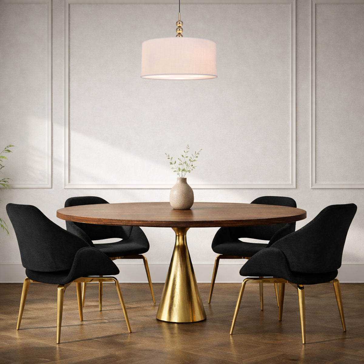 Poetix 500mm Pendant Light Matt Gold & Ivory - POETIX PE50-GD