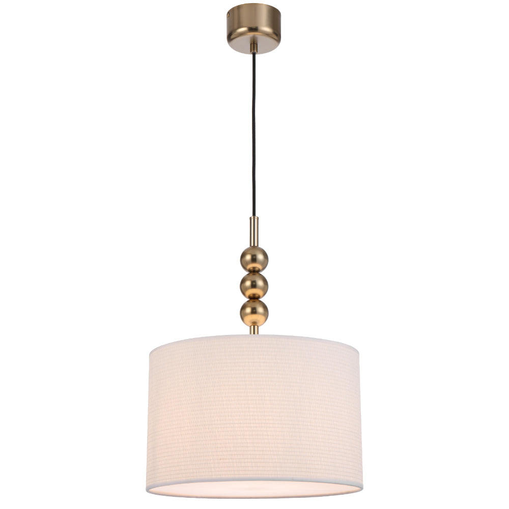 Poetix 350mm Pendant Light Matt Gold & Ivory - POETIX PE35-GD