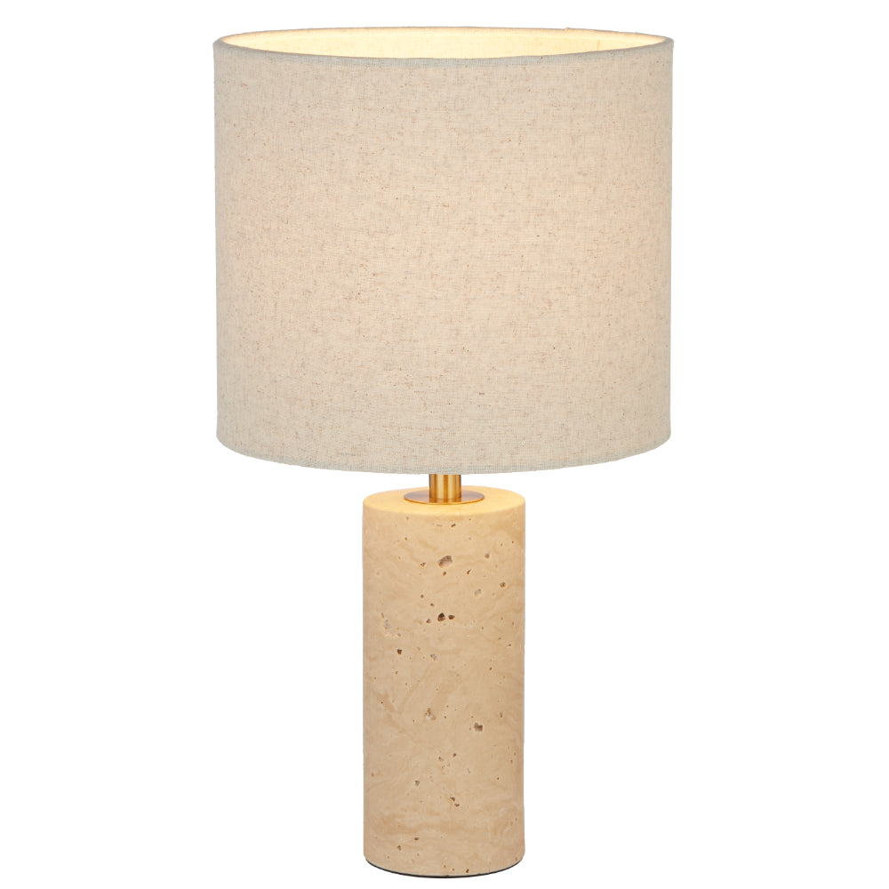 Polano Small Table Lamp Beige, Ivory & Antique Gold - POLANO TLS-BEIV