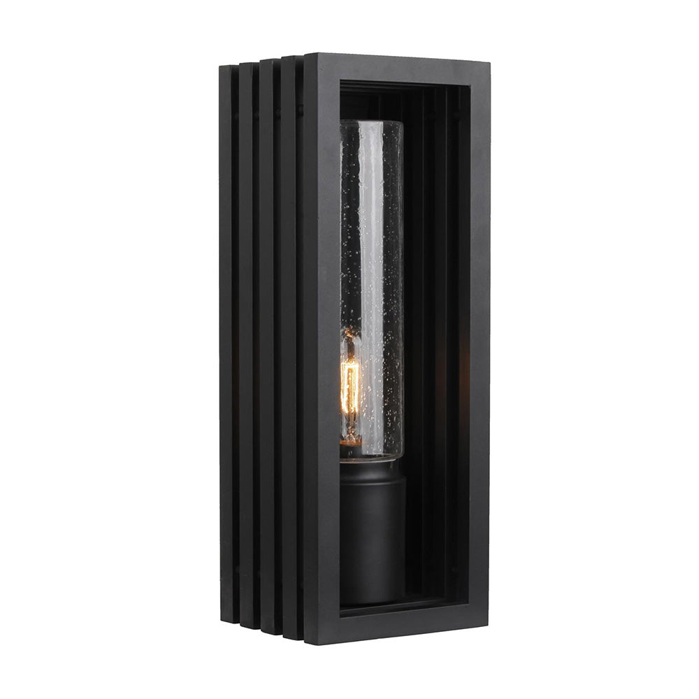 Buy Exterior Wall Lights Australia Portico Exterior Wall Light H360mm Matt Black Aluminium - 1000857