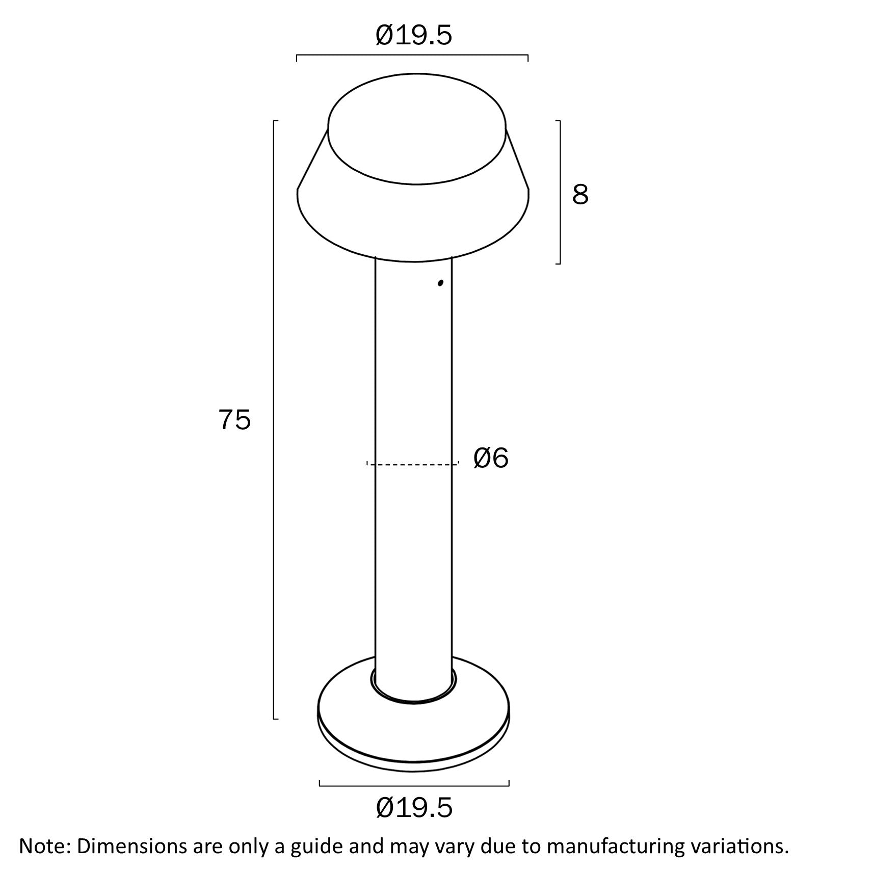 Pyrus Bollard Light 12W 3000K Black - PYRUS EX.P-BK3