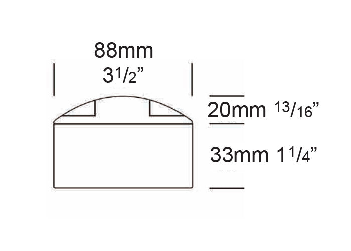 Path Lite Surface Mount Copper LED Light 2W 12V AC 3000K Copper - PLSM90/L/COP