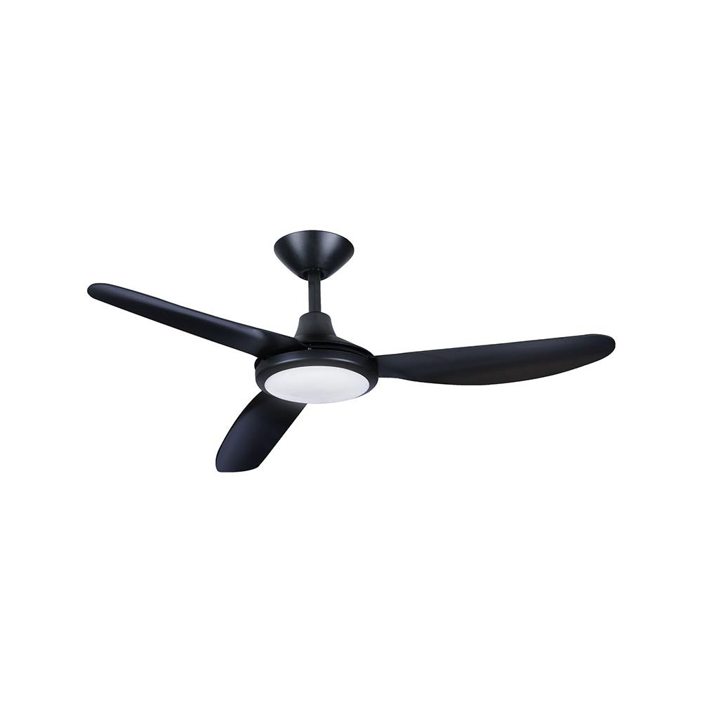 Buy DC Ceiling Fans With Light Australia Polar DC Ceiling Fan 56" with LED Matt Black Polymer Blades - P3BL586