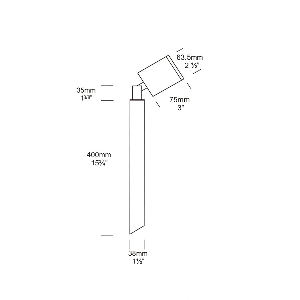 Pole Spot Aluminium Light Black - PS/BK