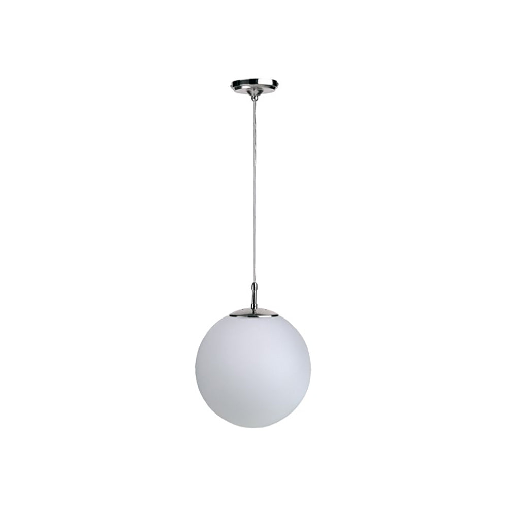 Buy Pendant Lights Australia Round Pendant Light W250mm Chrome / White Glass - QH200