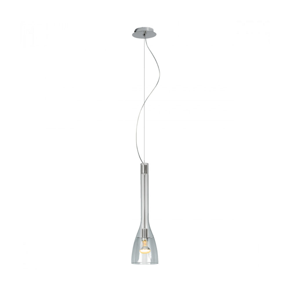 Buy Pendant Lights Australia Translucent Pendant Light Chrome / Clear Glass - QH2183
