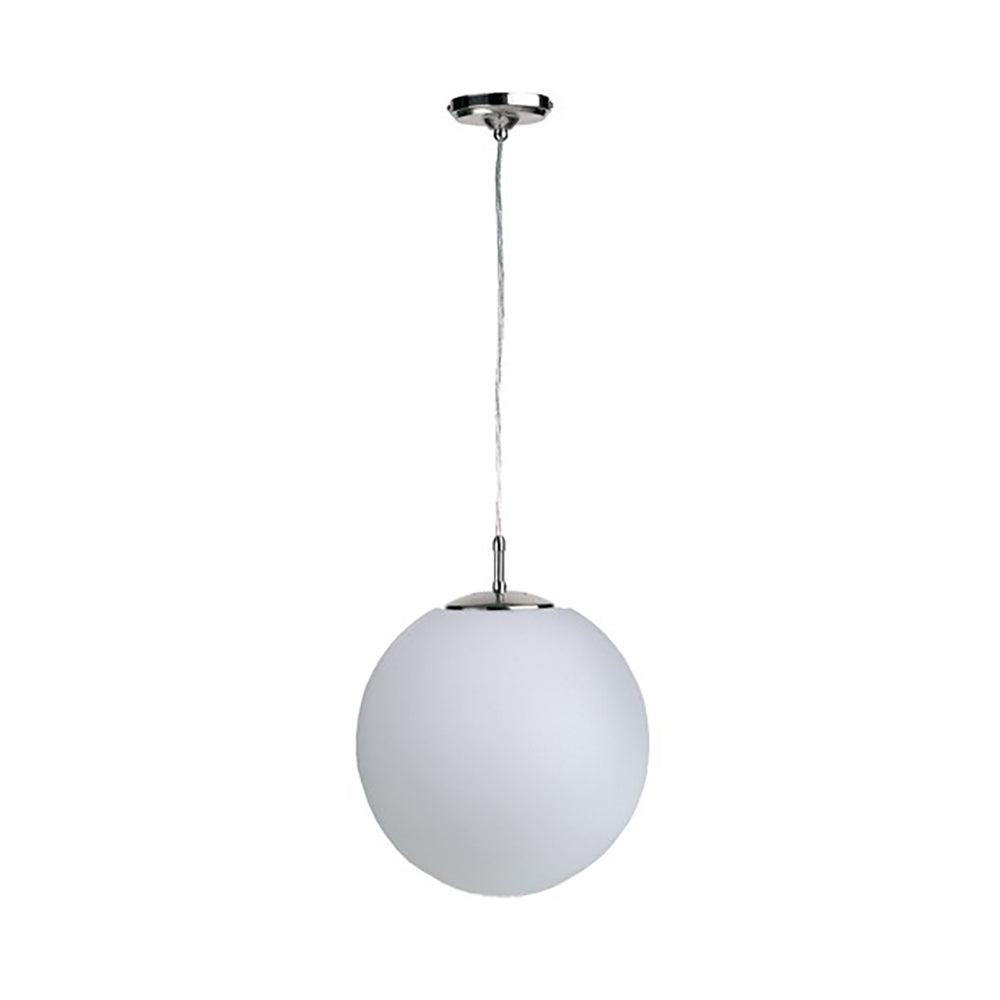 Buy Pendant Lights Australia Round Pendant Light Chrome / White Glass - QH290